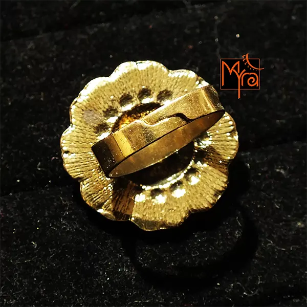 Fibre & Bead Multicolor Cocktail Ring