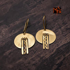 Dhaara - Round and Waterfall Brass Earrings