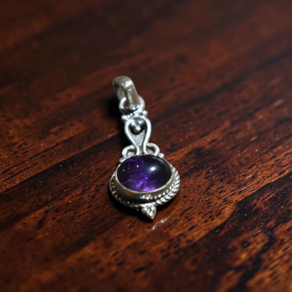 Amethyst Violet Muse Pendant 92.5 sterling silver MYRA