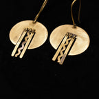 Dhaara - Round and Waterfall Brass Earrings