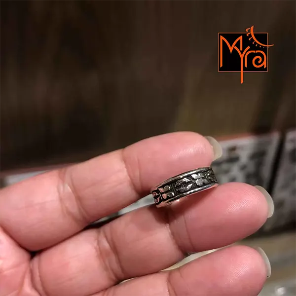 Oxidised Butterfly Toe Ring