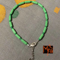 Pipe & Bead Anklet : Green