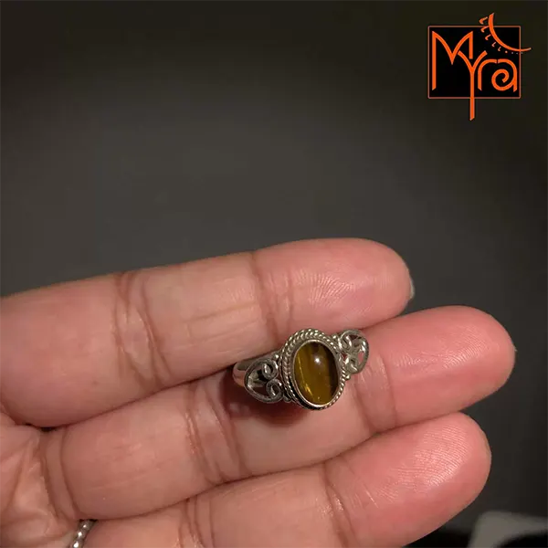 Tiger Eye Oval Ring
