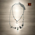 Silver Bead Chain Necklace – German Silver Layered Necklace