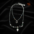 Silver Bead Chain Necklace – German Silver Layered Necklace