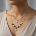 Silver Bead Chain Necklace – German Silver Layered Necklace