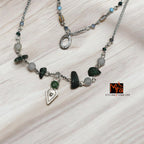 Silver Bead Chain Necklace – German Silver Layered Necklace
