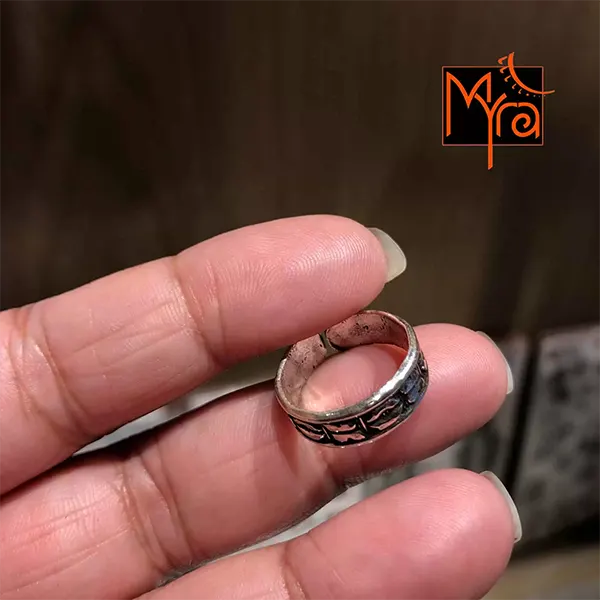 Oxidised Butterfly Toe Ring