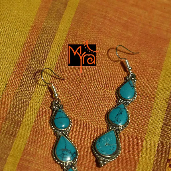 Triple Teardrop Earring : Turquoise