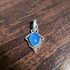 Buy chalcedony pure silver pendant India MYRA