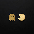 Khel - Pacman Brass Ear Studs