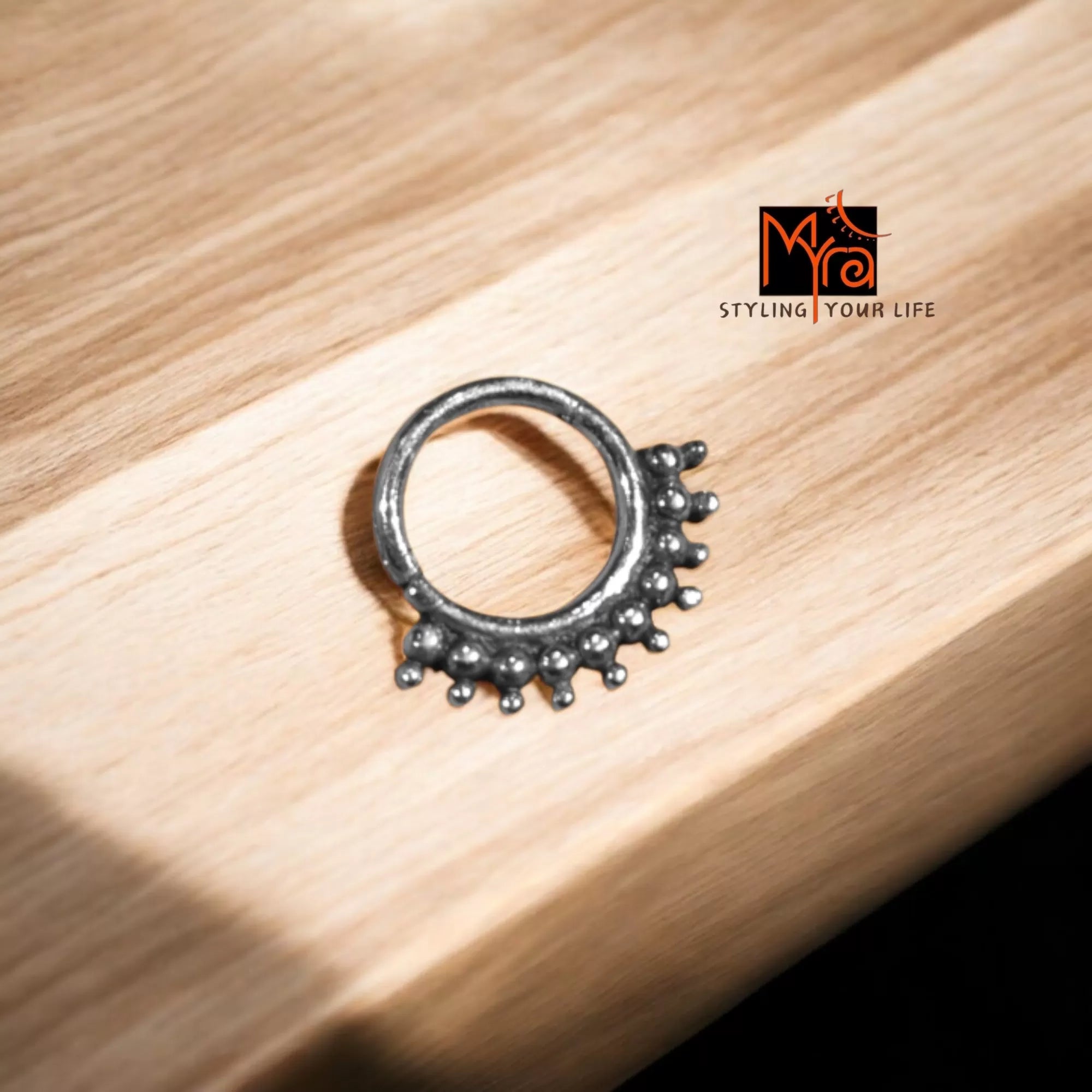 Solar Gleam Septum Ring 92.5 sterling silver pure silver MYRA