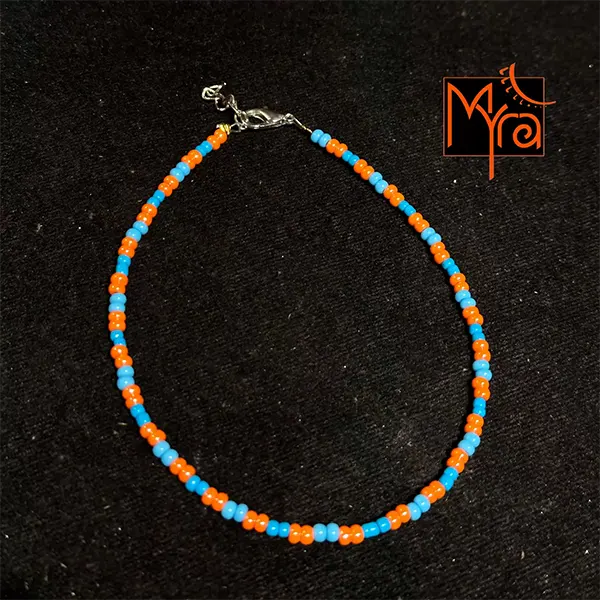 Plain Beaded Anklet : Multicolor