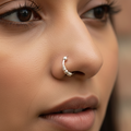 Twisted Silver Nose Ring