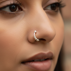 Twisted Silver Nose Ring
