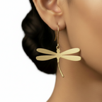 Phoring - Dragonfly Brass Earrings