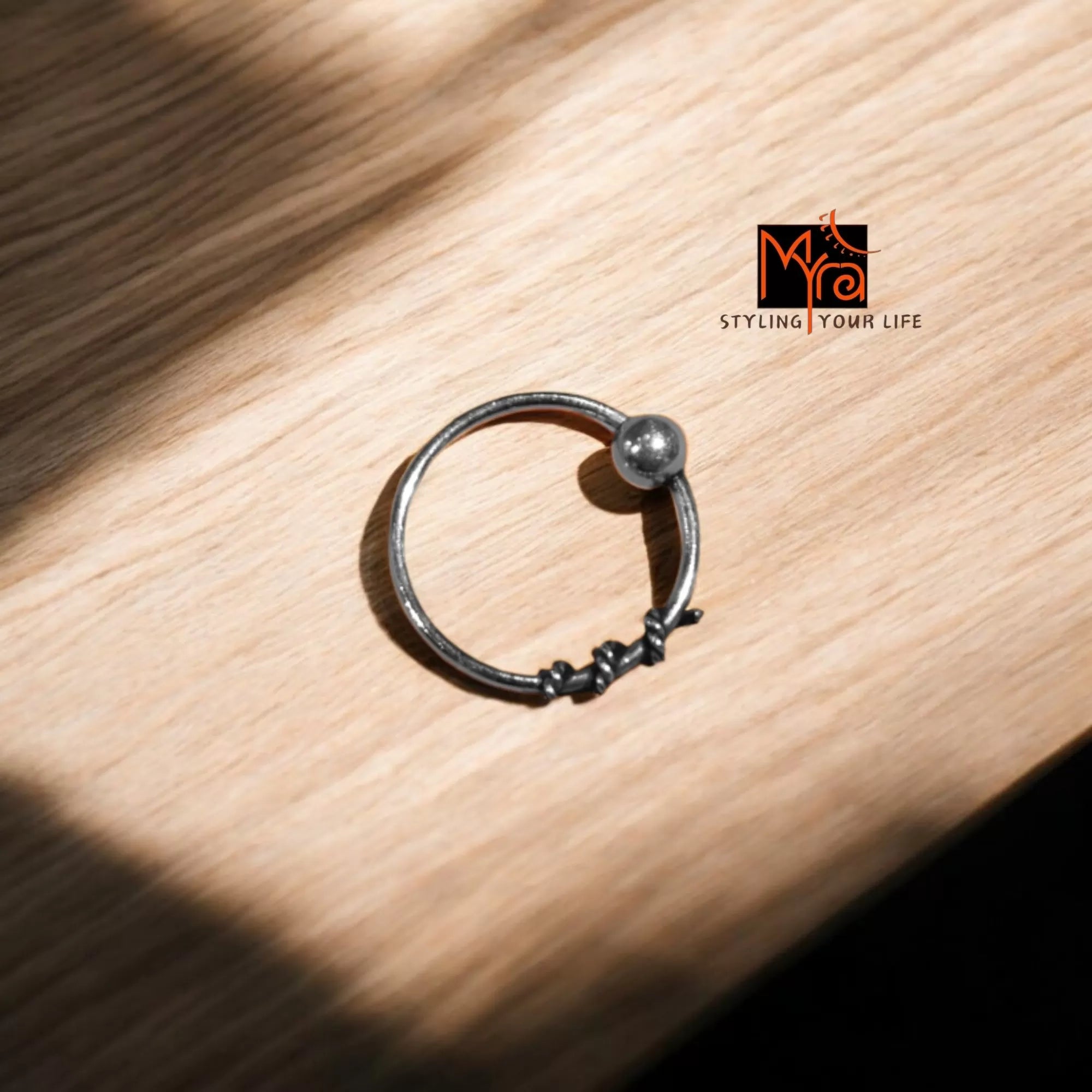 Sol Halo Nose Ring 92.5 sterling silver pure silver MYRA