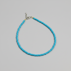 Plain Beaded Anklet : Sky Color