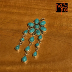 Buy turquoise studded silver pendant online India MYRA