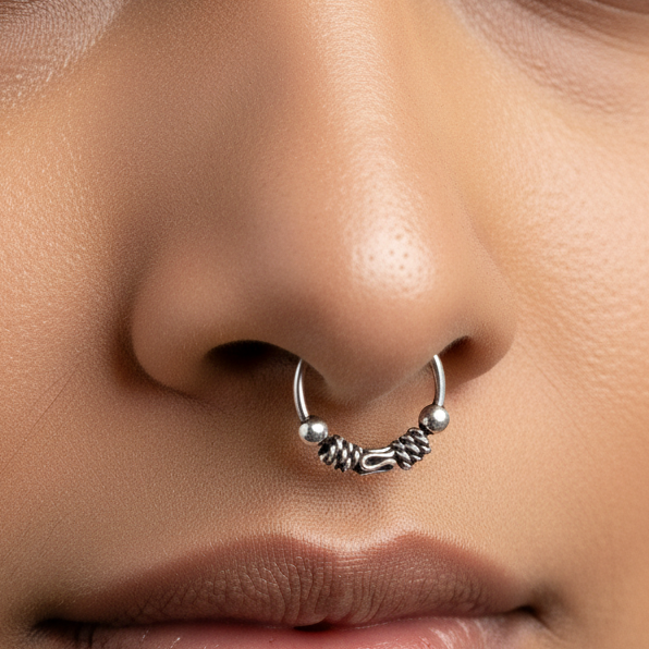 Maatra - 925 Sterling Silver Clip-On Septum Ring