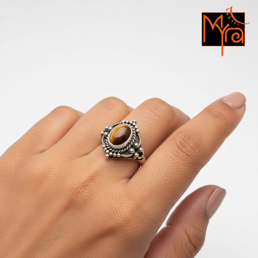 Tiger’s Eye Band Ring