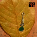 Marcasite Green Onyx Stone Pendant 92.5 sterling silver MYRA