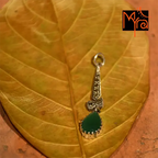 Marcasite Green Onyx Stone Pendant 92.5 sterling silver MYRA