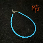 Plain Beaded Anklet : Sky Color