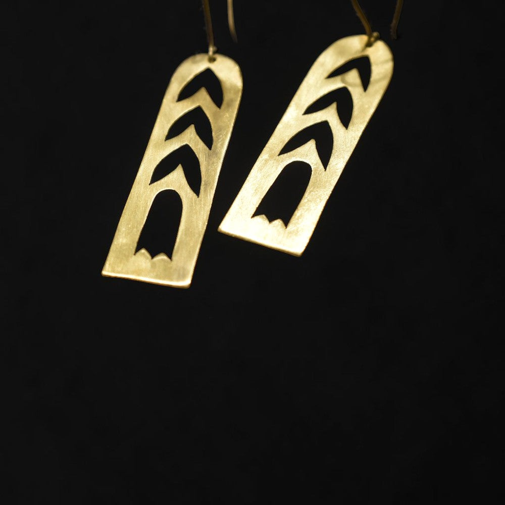 Rang - Rainbow Cut-Out Brass Earrings