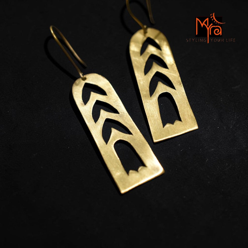 Rang - Rainbow Cut-Out Brass Earrings
