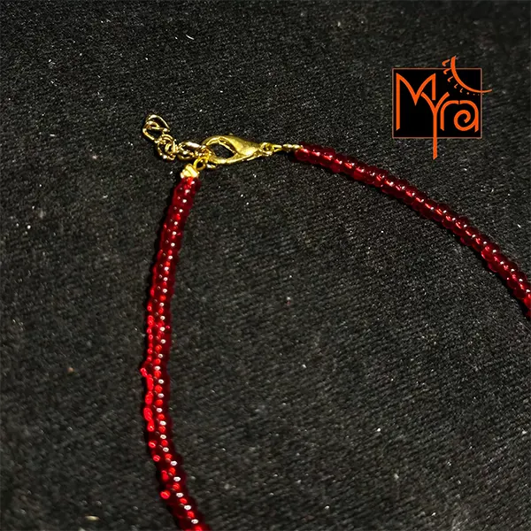 Plain Beaded Anklet : Maroon