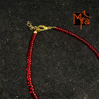 Plain Beaded Anklet : Maroon