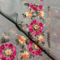 Hand Embroidered Grey Stole