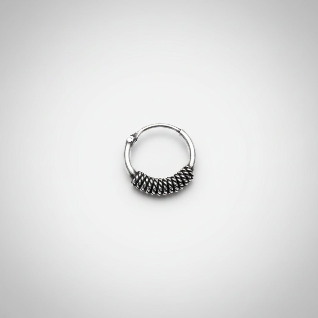 Twist Tide Nose Ring 92.5 sterling silver pure silver MYRA