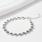Rose Charm Metal Bracelet