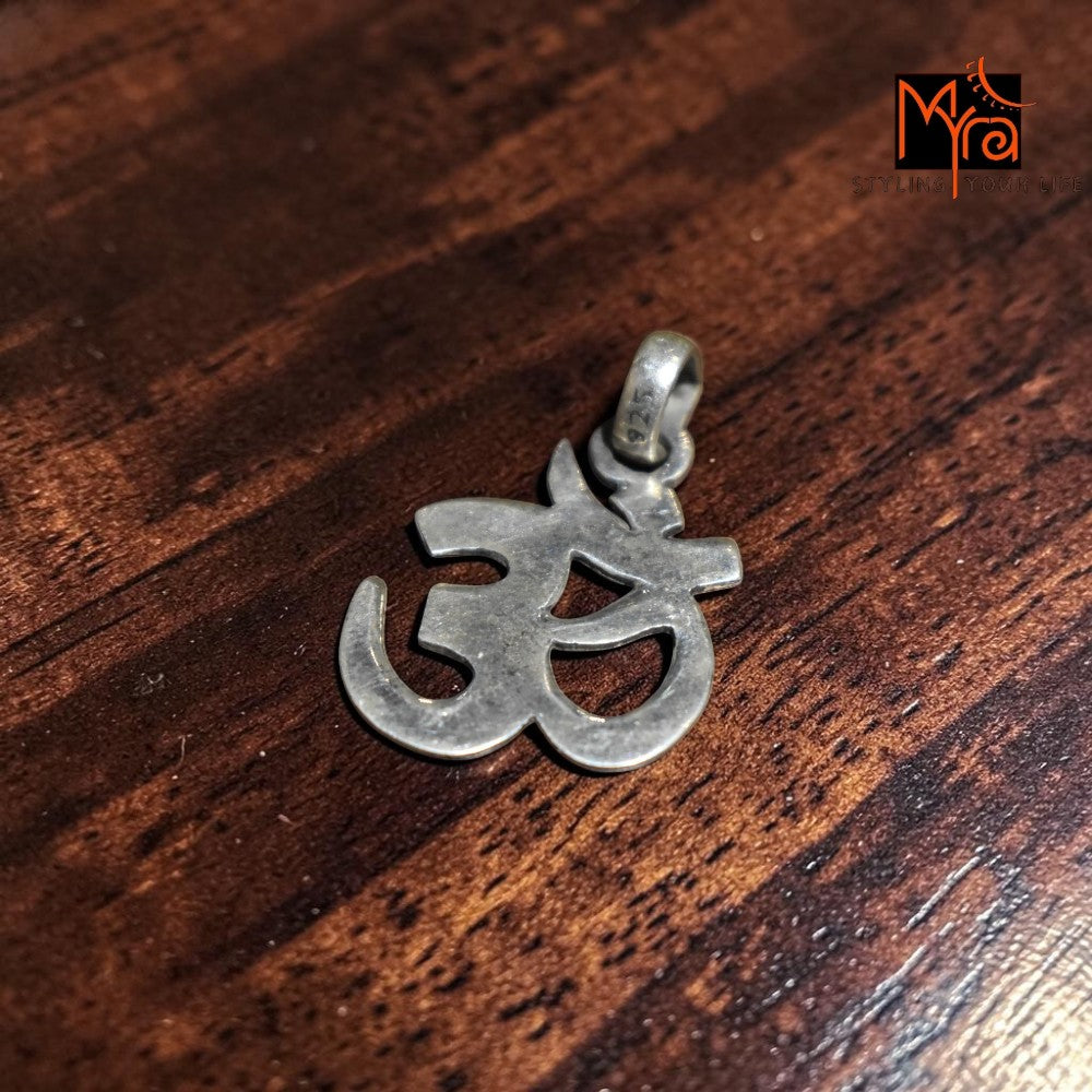 Buy pure silver om pendant India MYRA