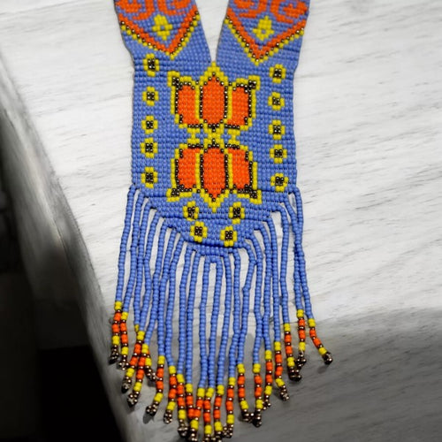 African Weave Necklace : Lotus