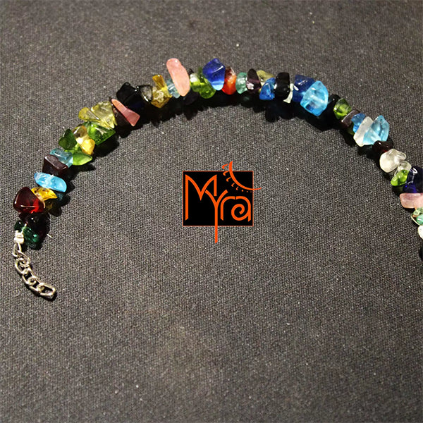 Translucent Multicolor Uncut Stone Bracelet