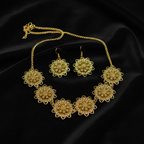 Geometric Floral Choker Set : Golden