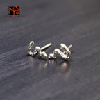 Silver Serpent Stud Earrings