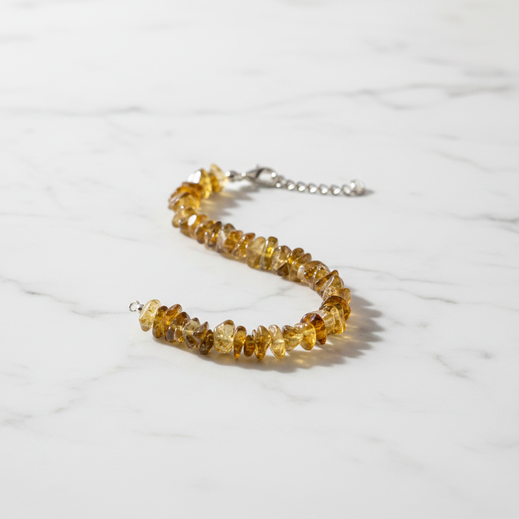 Uncut Stone Bracelet : Honey Yellow