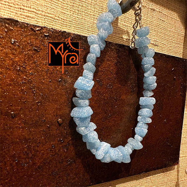 Uncut Stone Bracelet : Light Blue
