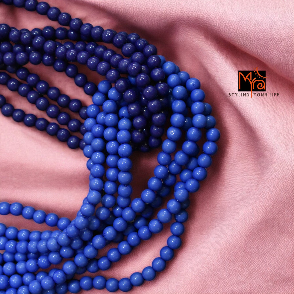 Ocean Breeze: Blue Bead Layered Necklace