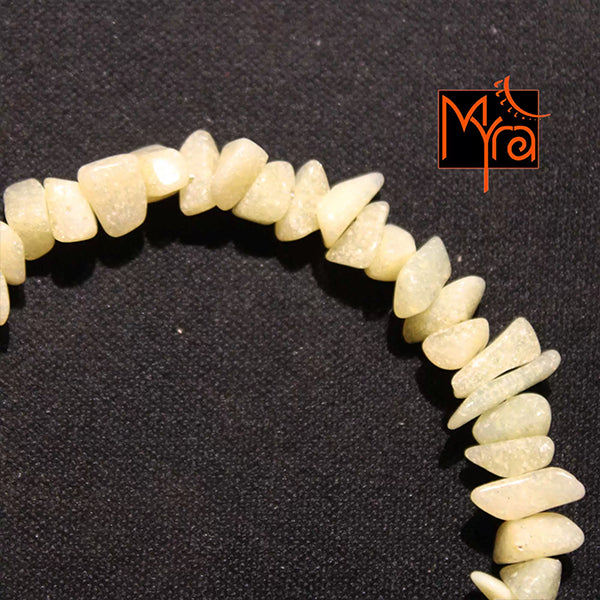 Off White Uncut Stone Bracelet