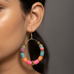 Brass Hoop Earrings : Candy