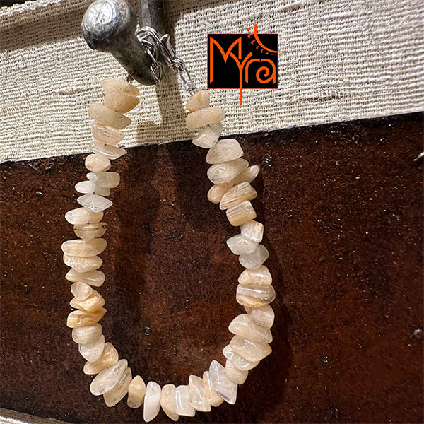 Uncut Stone Bracelet : Off White