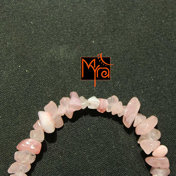 Light Pink Uncut Stone Bracelet