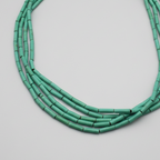 Layered Pipe Beaded Statement Necklace (Sea Green)