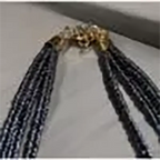 Steel Grey Bead & Brass Necklace