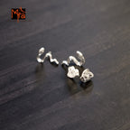 Silver Serpent Stud Earrings